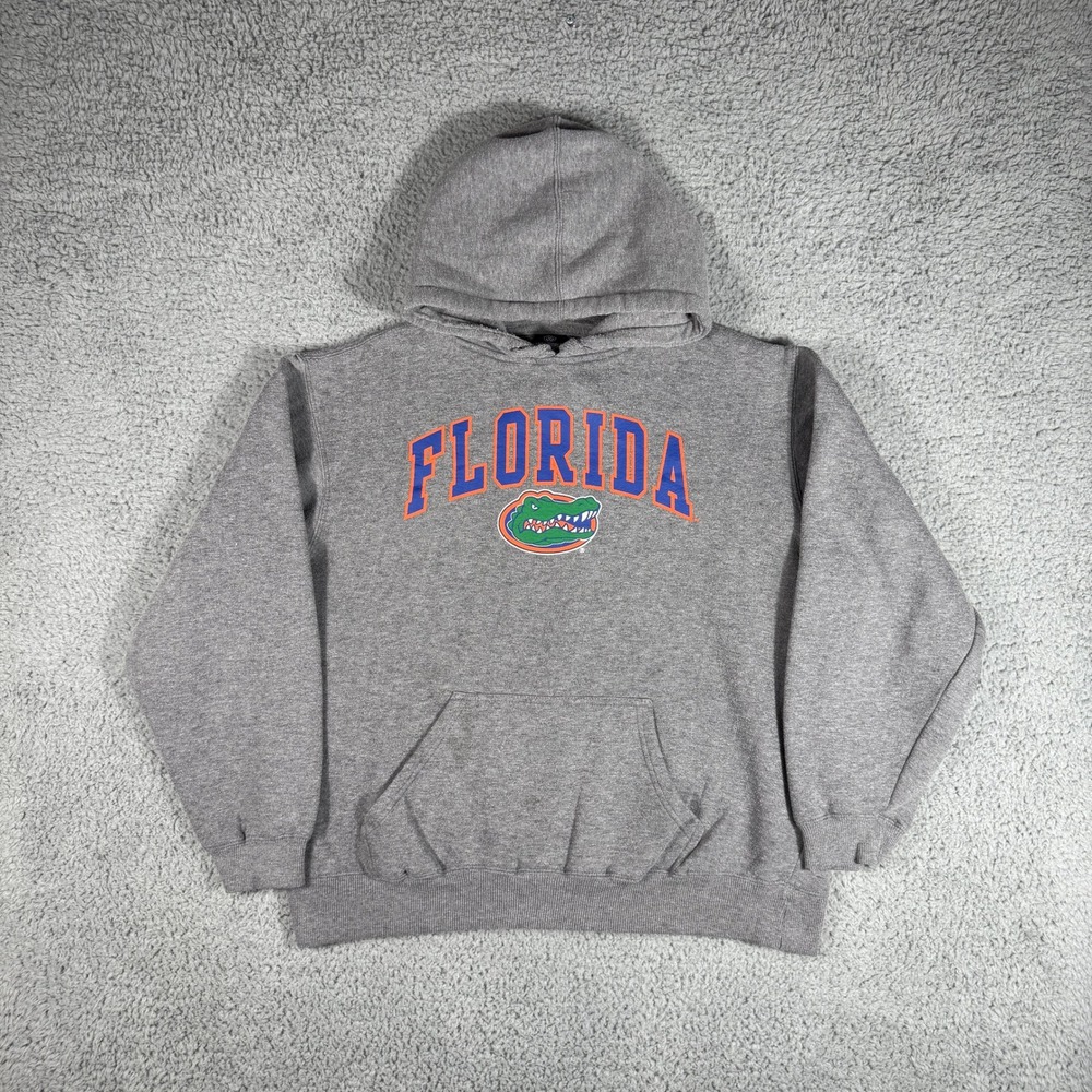 University Of Florida Gators Hoodie Size Large Gray Florida Spellout Logo